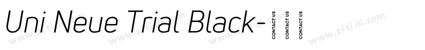 Uni Neue Trial Black字体转换